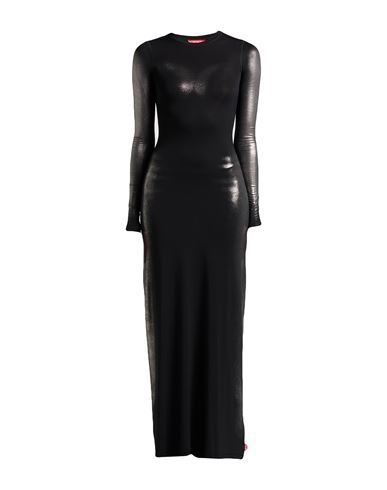 Diesel Woman Maxi Dress Black Size L Modal, Elastane