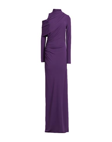 Alberta Ferretti Woman Maxi Dress Dark Purple Size 8 Viscose In Purple