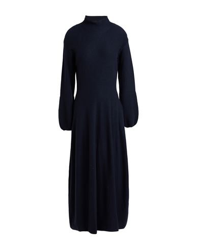 Antonelli Woman Maxi Dress Midnight Blue Size L Virgin Wool, Silk, Cashmere