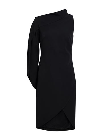 GENNY GENNY WOMAN MIDI DRESS BLACK SIZE 2 POLYESTER, ELASTANE 