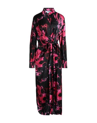 Msgm Woman Midi Dress Black Size 4 Viscose, Elastane