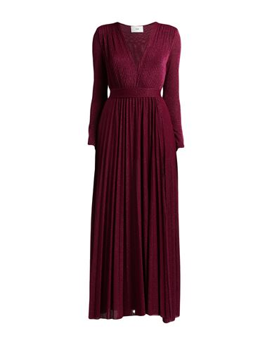 Solotre Woman Maxi Dress Magenta Size 6 Viscose, Polyamide, Polyester, Elastane