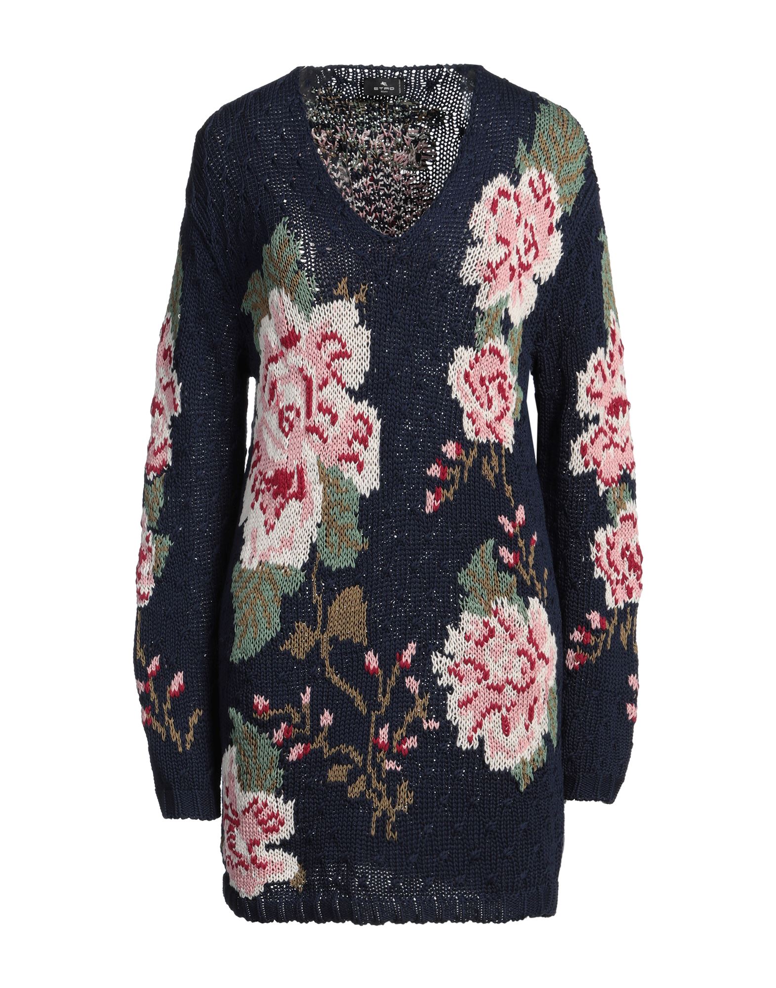 《セール開催中》ETRO レディース ミニ丈ドレス ミッドナイトブルー 40 コットン 100%