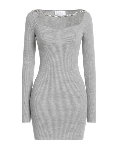 Giuseppe Di Morabito Woman Mini Dress Grey Size S Merino Wool, Elastane