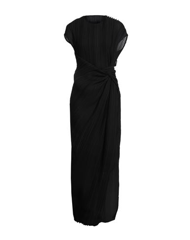 Lanvin Woman Maxi Dress Black Size 10 Polyester, Zamak
