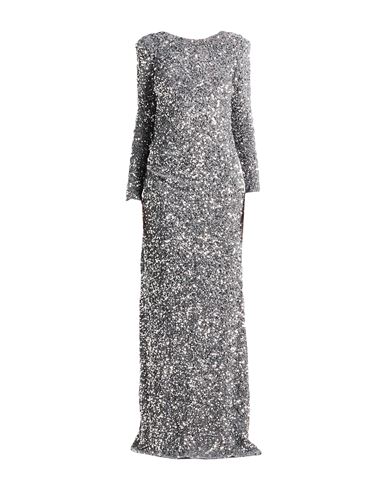 Elisabetta Franchi Red Carpet Woman Maxi Dress Grey Size 10 Polyester In Green