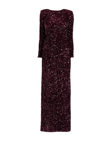 Elisabetta Franchi Red Carpet Woman Maxi Dress Burgundy Size 2 Polyester