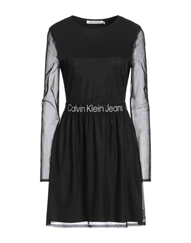 Shop Calvin Klein Jeans Est.1978 Calvin Klein Jeans Woman Mini Dress Black Size M Polyester, Elastane