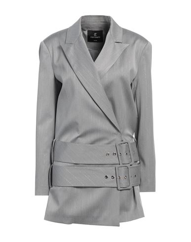 Cristinaeffe Woman Mini Dress Light Grey Size M Polyester, Viscose, Elastane