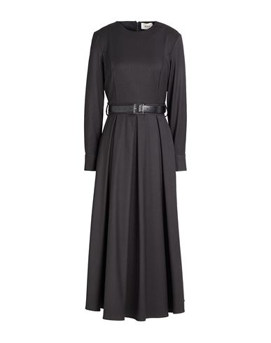 Vicolo Woman Maxi Dress Charcoal Size M Polyester, Viscose, Elastane
