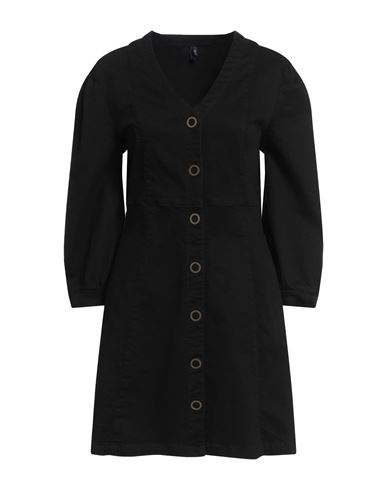 Liu •jo Woman Mini Dress Black Size 6 Cotton, Elastane