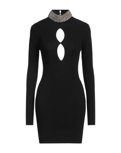 Giuseppe Di Morabito Woman Mini Dress Black Size 6 Merino Wool, Lycra