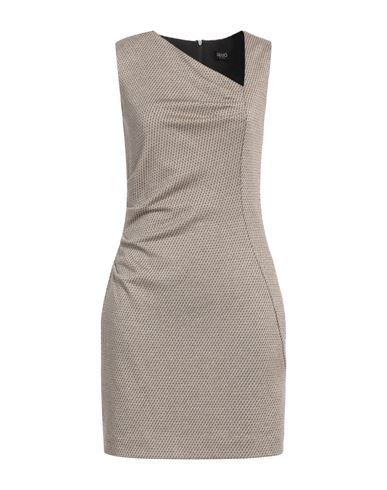 Liu •jo Woman Mini Dress Beige Size 6 Polyester, Viscose, Polyamide, Elastane In Brown