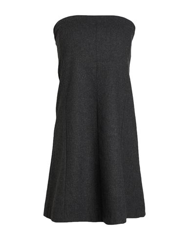 ALYSI ALYSI CRÈME WOMAN MINI DRESS CHARCOAL SIZE 8 VISCOSE, POLYESTER, WOOL, ELASTANE 