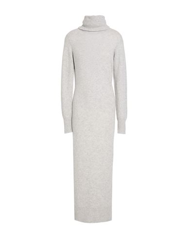 Shop Solotre Woman Midi Dress Light Grey Size 2 Wool, Cashmere