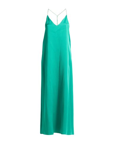 The Nina Studio Woman Maxi Dress Green Size L Silk