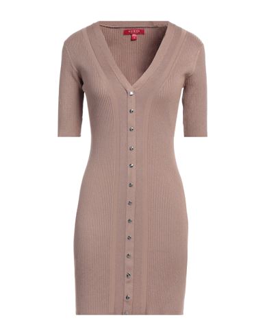 Guess Woman Mini Dress Camel Size M Viscose, Polyamide
