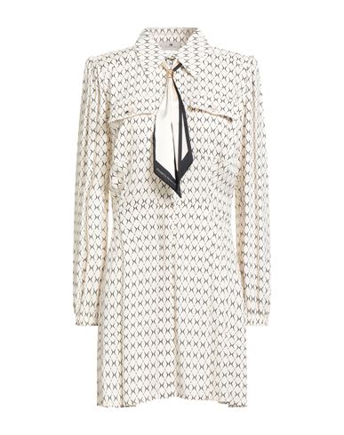 Elisabetta Franchi Woman Mini Dress Ivory Size 8 Viscose, Polyester