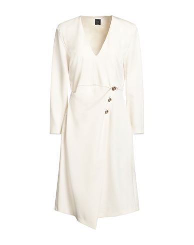 Pinko Woman Midi Dress Cream Size 4 Viscose, Polyamide, Elastane In White