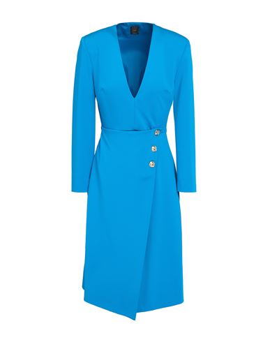 Pinko Woman Midi Dress Azure Size 4 Viscose, Polyamide, Elastane