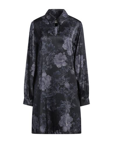Momoní Woman Mini Dress Midnight Blue Size 8 Silk, Elastane