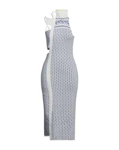 Mm6 Maison Margiela Woman Midi Dress White Size M Polyamide, Wool, Synthetic Fibers, Cotton, Cashmer