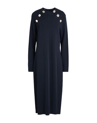 Marina Rinaldi Woman Midi Dress Midnight Blue Size Xl Viscose, Polyamide