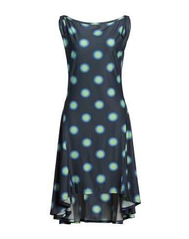 Mm6 Maison Margiela Woman Midi Dress Charcoal Size M Polyamide, Elastane