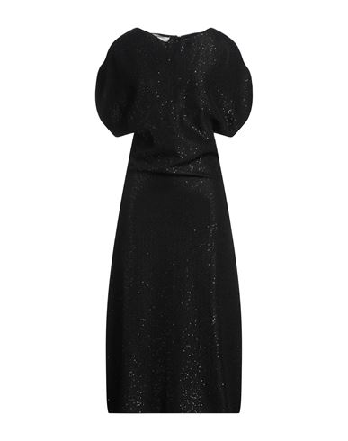 Philosophy Di Lorenzo Serafini Woman Midi Dress Black Size 10 Polyester, Viscose, Polyamide