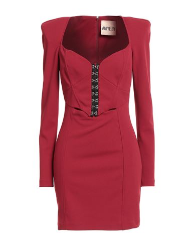 Aniye By Woman Mini Dress Brick Size 10 Polyester, Elastane In Red