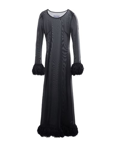 Marine Serre Semi-sheer Maxi Dress In Black