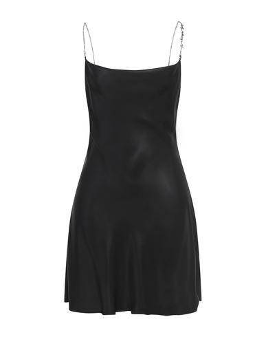 Diesel Woman Mini Dress Black Size 4 Polyester, Steel