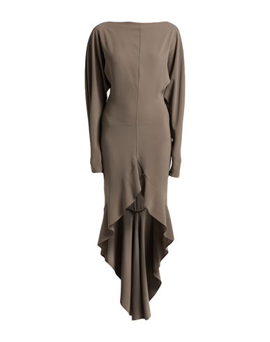 Philosophy Di Lorenzo Serafini Woman Midi Dress Khaki Size 8 Triacetate, Polyester