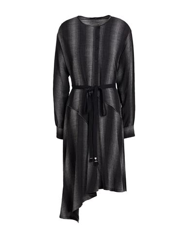 High Use Woman Midi Dress Black Size 10 Rayon, Cotton, Virgin Wool