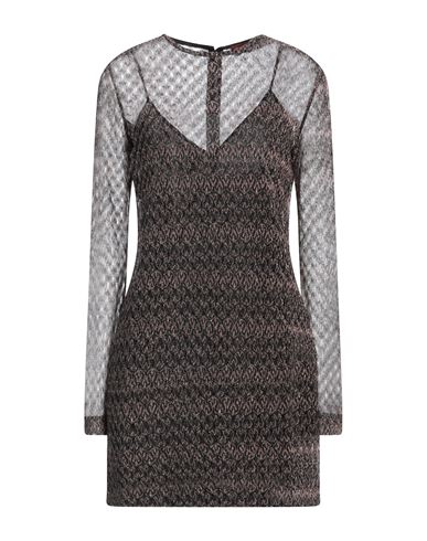 Missoni Woman Mini Dress Black Size 8 Metallic Fiber, Polyamide