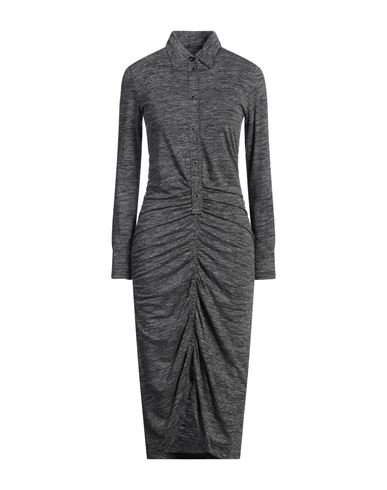 Isabel Marant Étoile Marant Étoile Woman Midi Dress Grey Size 6 Polyamide, Linen, Virgin Wool