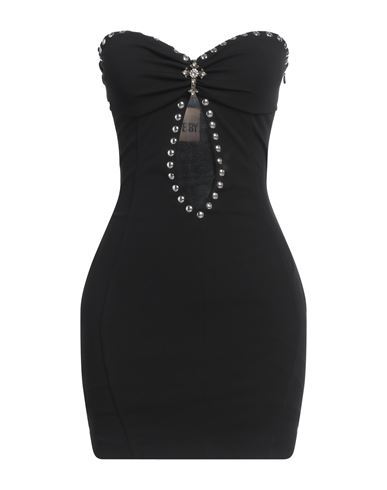 Vicolo Woman Mini Dress Black Size 8 Polyester, Elastane