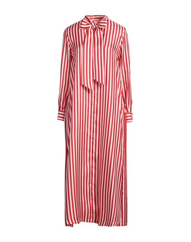 Max Mara Woman Midi Dress Red Size 8 Silk