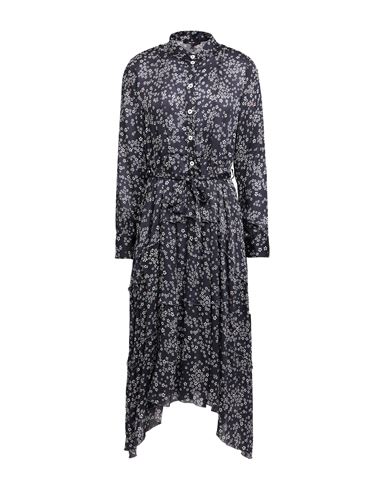 High Tech Woman Midi Dress Navy Size 10 Polyester In Gray