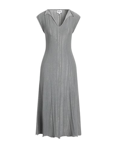 Kenzo Woman Midi Dress Grey Size S Polyester, Polyamide, Elastane