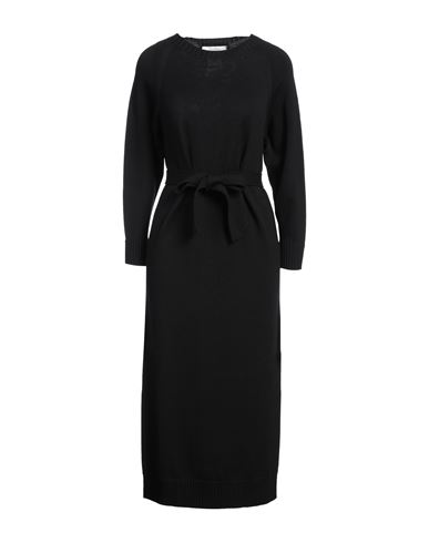 Max Mara Leisure Woman Midi Dress Black Size Xs Virgin Wool