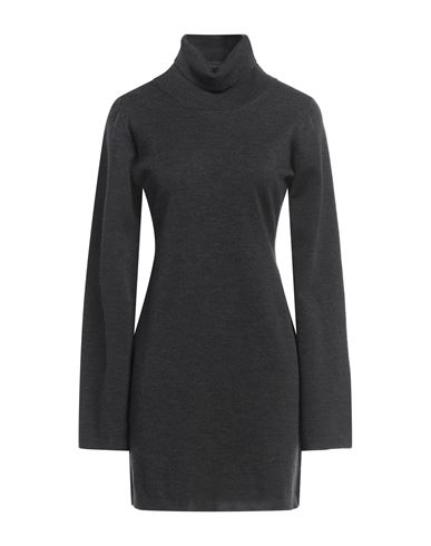 SEMICOUTURE SEMICOUTURE WOMAN MINI DRESS LEAD SIZE L VIRGIN WOOL 