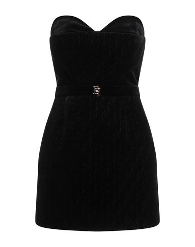 Elisabetta Franchi Woman Mini Dress Black Size 8 Cotton, Elastane, Polyamide In Black