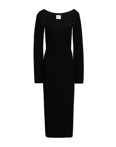 Khaite Woman Midi Dress Black Size L Viscose, Polyester In Black