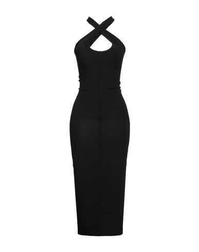 Coperni Woman Midi Dress Black Size L Viscose, Elastane In Black