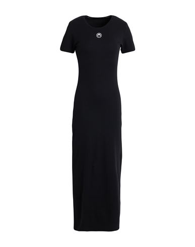 Marine Serre Woman Maxi Dress Black Size L Organic Cotton, Elastane In Black