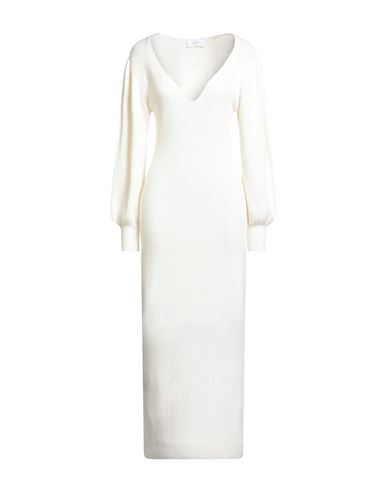 Soallure Woman Maxi Dress Ivory Size S Viscose, Wool, Polyamide, Cashmere