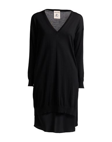 Semicouture Woman Mini Dress Black Size S Virgin Wool, Acetate, Viscose In Black
