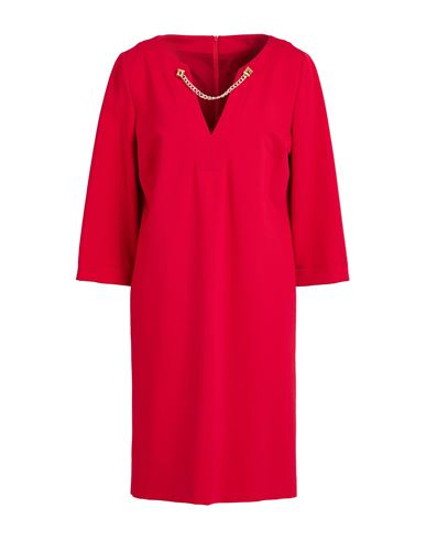 Clips More Woman Mini Dress Red Size 10 Viscose, Polyamide, Elastane