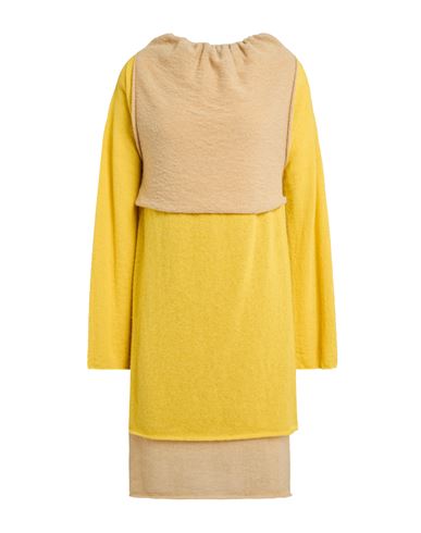 Issey Miyake Woman Mini Dress Yellow Size 2 Alpaca Wool, Nylon, Wool In Yellow